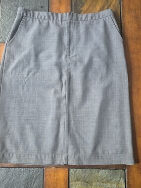 GAP Women's Gray Pencil Skirt Size 4 Career Office Stretch Lined Knee Length